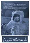 Alan Bean 16 x 20 Signed Photo, With His Personal Story on How He Collected Pristine Moon Dust